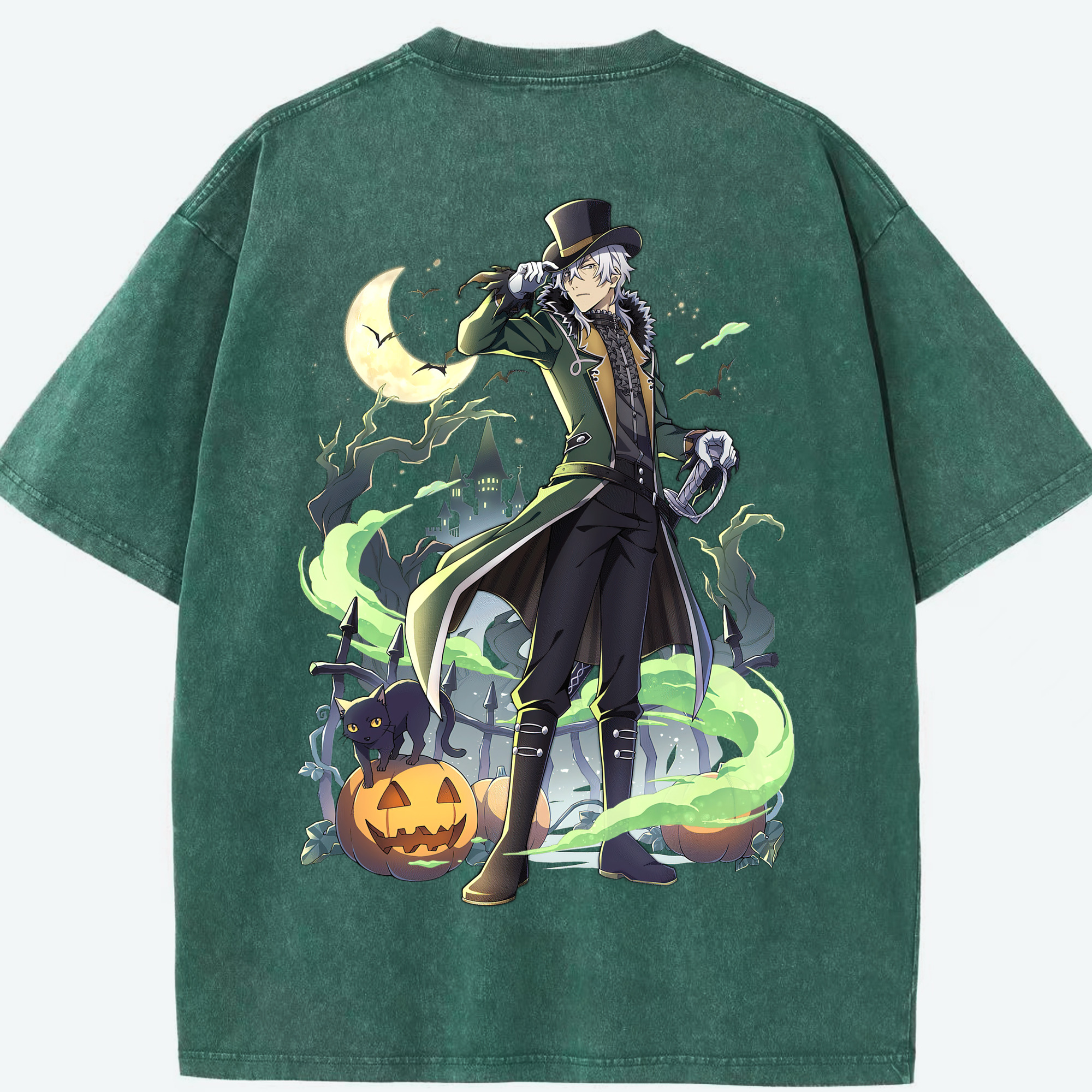 （画像用） 文豪ストレイドッグス Bungo Stray Dogs 綿100% ヴィンテージ風 半袖Tシャツ（背面プリント）